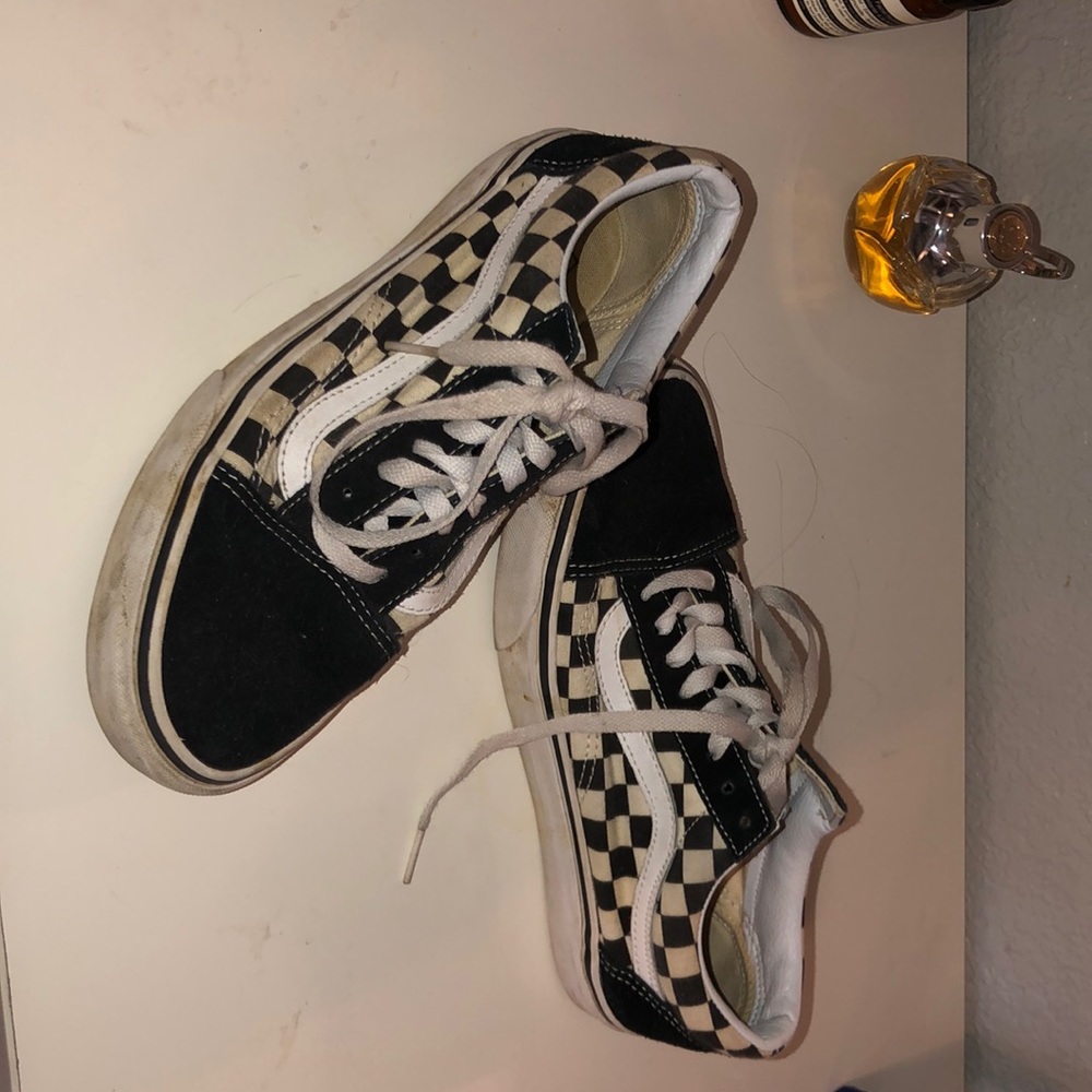 Black checkered vans